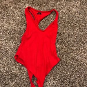 urban outfitters red bodysuit